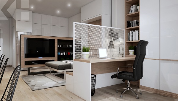 Thiết kế căn hộ officetel phong cách đơn giản dành cho khách hàng làm việc tại nhà