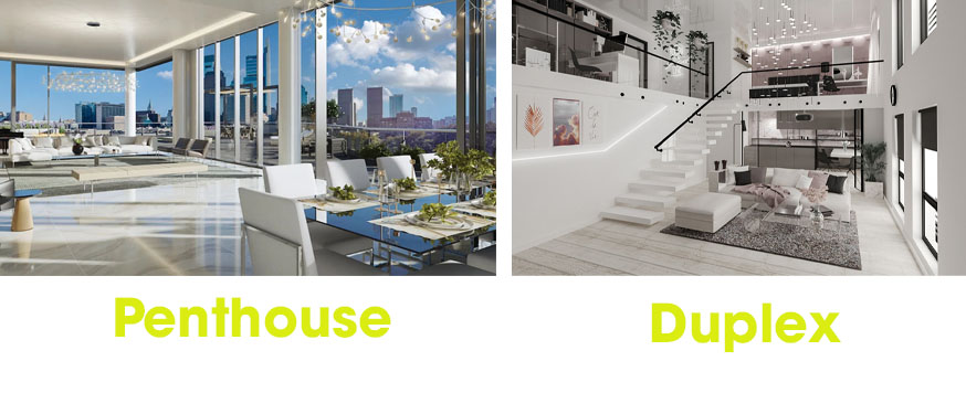 Điểm khác nhau giữa penthouse và duplex là gì?